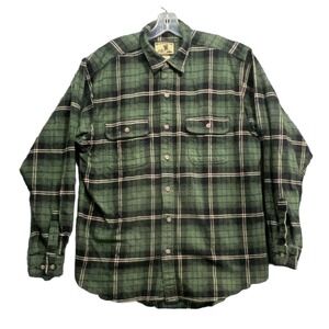 Field & Stream Men's XLT Green Plaid Flannel Shirt Long Sleeve Button Down